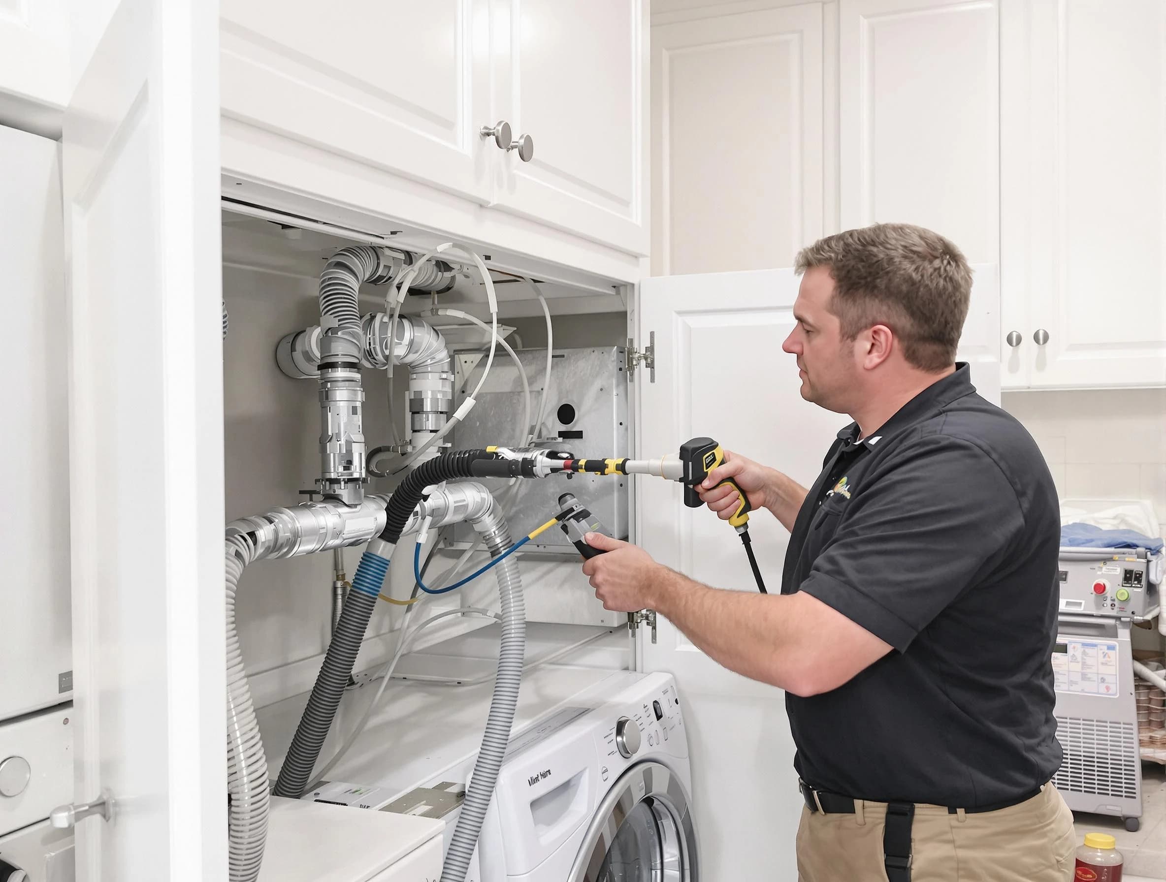 Stone Mountain Dryer Vent Cleaning professional removing severe blockage from a clogged dryer vent in Stone Mountain