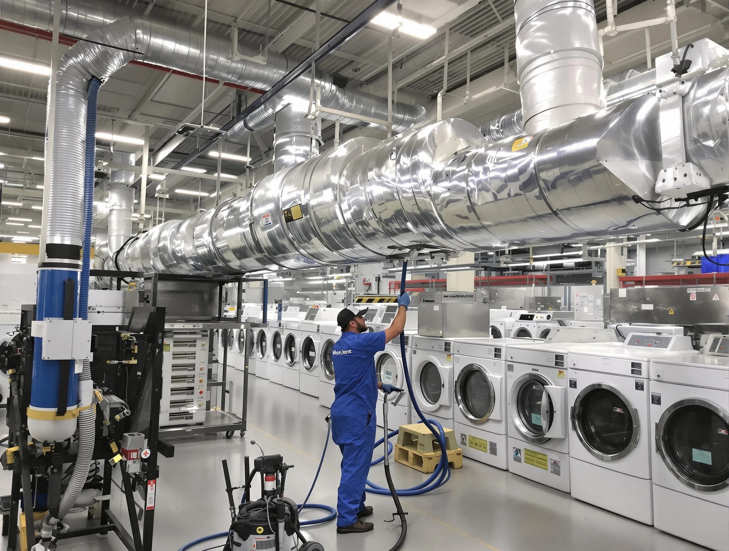 Stone Mountain Dryer Vent Cleaning team performing heavy-duty industrial dryer vent cleaning in Stone Mountain